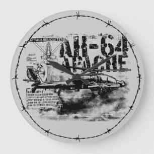 Reloj Redondo Grande AH-64 Apache Round (Large) Wall Clock
