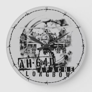 Reloj Redondo Grande AH-64D Apache Longbow