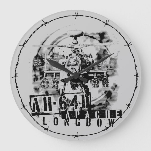 Reloj Redondo Grande AH-64D Apache Longbow (Anverso)