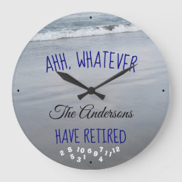 Reloj Redondo Grande Ahh lo que cualquier apellido ha retirado la playa