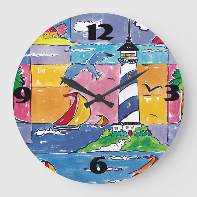 Reloj Redondo Grande Ahoy Wall Clock (Anverso)