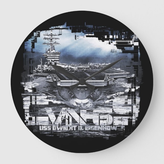 Reloj Redondo Grande Aircraft carrier D.D.Eisenhower Acrylic Wall Clock (Anverso)