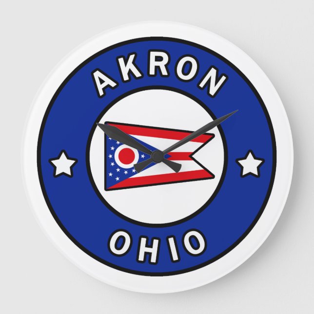 Reloj Redondo Grande Akron Ohio (Anverso)