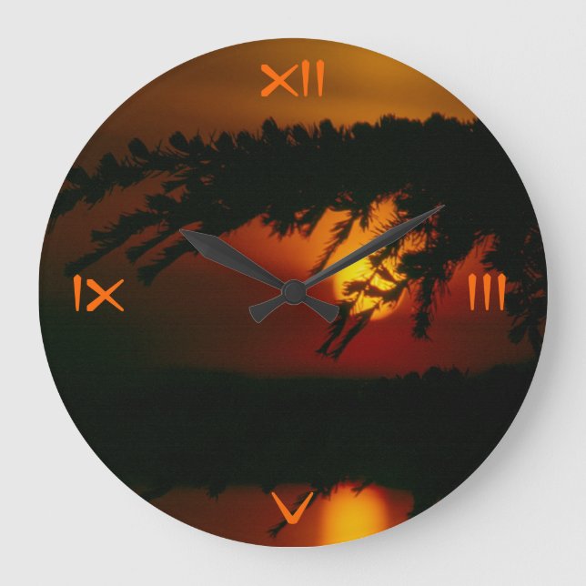 Reloj Redondo Grande Al cual el tiempo golpea (Anverso)