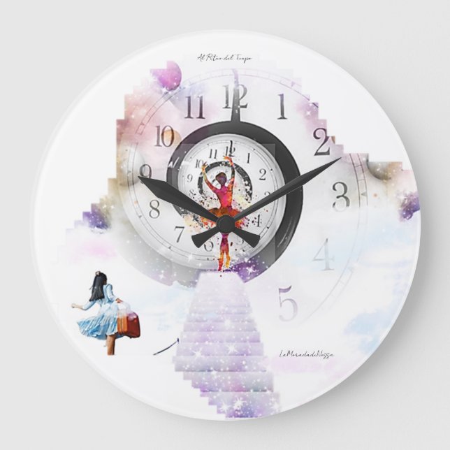 Reloj Redondo Grande Al Ritmo del Tiempo (Anverso)