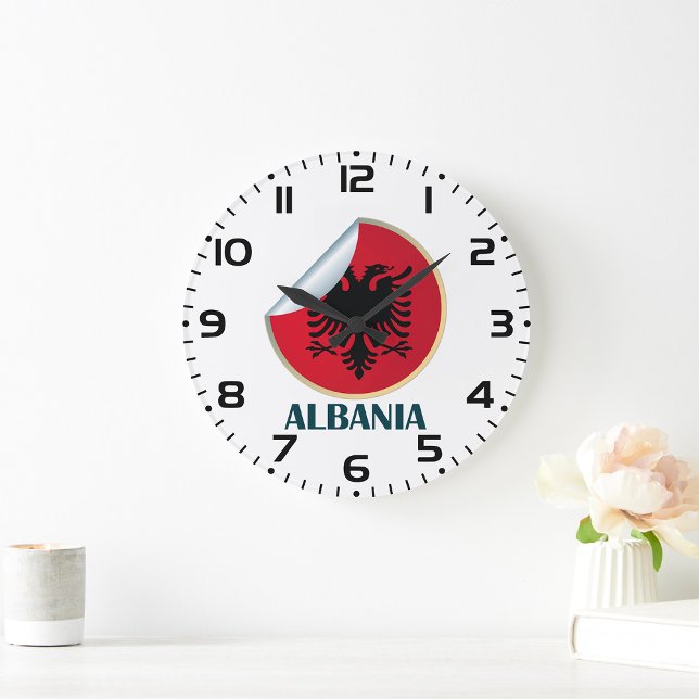 Reloj Redondo Grande Albania Emblema de águila de doble cabeza (Subido por el creador)