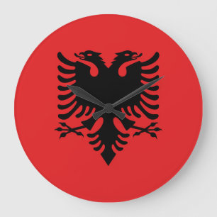 Reloj Redondo Grande Albania Flag