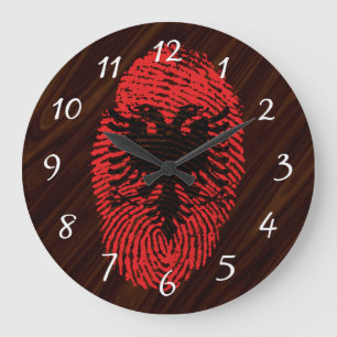 Reloj Redondo Grande Albanian touch fingerprint flag