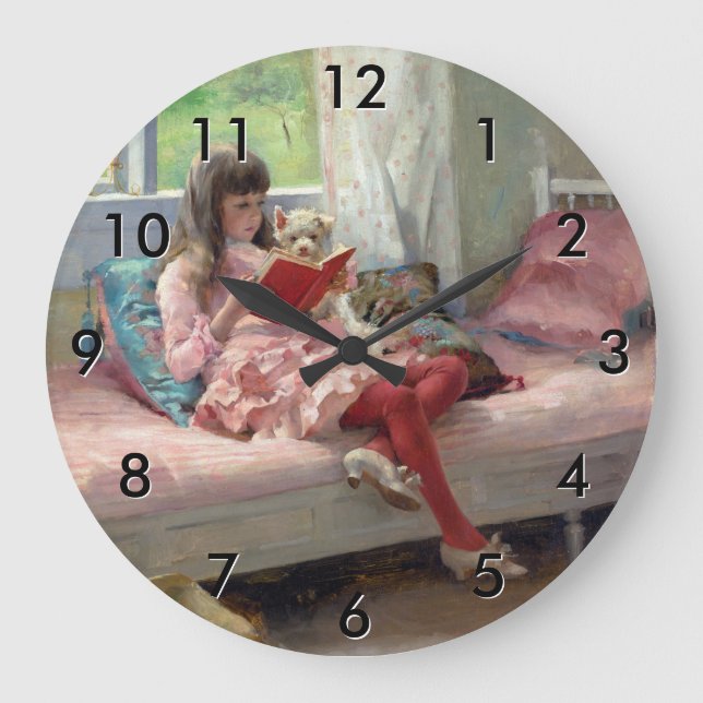 Reloj Redondo Grande Albert Edelfelt - Good Friends (Anverso)
