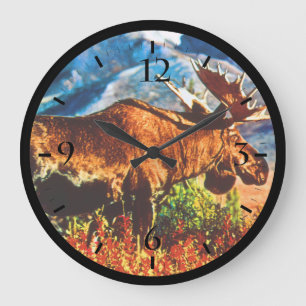 Reloj Redondo Grande Alce macho vintage USA Alaska