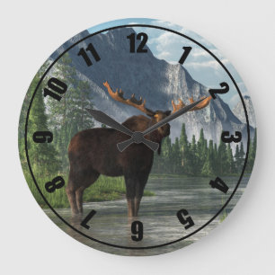 Reloj Redondo Grande Alces de Bull