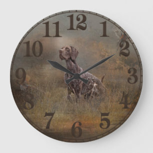 Reloj Redondo Grande Alemán Shorthaire Pointer ,Deutsch Kurzhaar Tapes