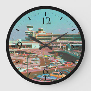 Reloj Redondo Grande Alemania antigua Berlín El aeropuerto de Tegel