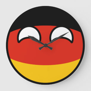 Reloj Redondo Grande Alemania Geeky que tiende divertida Countryball