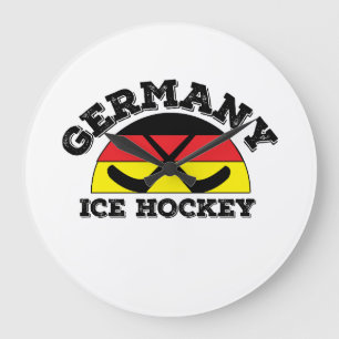 Reloj Redondo Grande Alemania Hockey sobre hielo