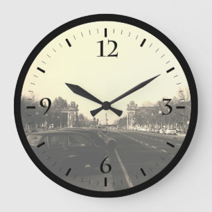 Reloj Redondo Grande Alemania Vintage Berlín Calle del 17 de Junio Gran