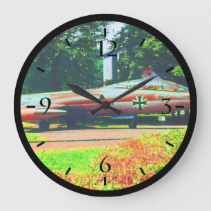 Reloj Redondo Grande Alemania Vintage Múnich Museo Alemán starfighter