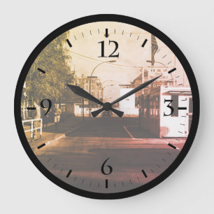 Reloj Redondo Grande Alemania Vintage Puestos fronterizos Este Oeste Be