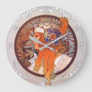 Reloj Redondo Grande Alfonso Mucha