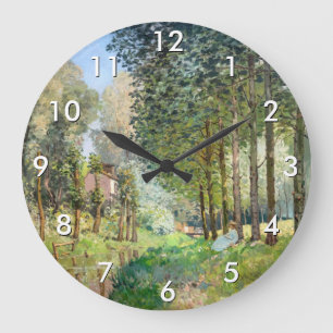 Reloj Redondo Grande Alfred Sisley - Descanso a lo largo del arroyo
