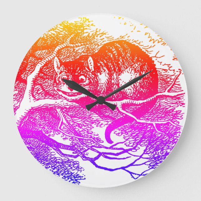 Reloj Redondo Grande Alice en el país de milagro - Alice en Wonderland (Anverso)