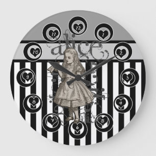 Reloj Redondo Grande Alice In Wonderland