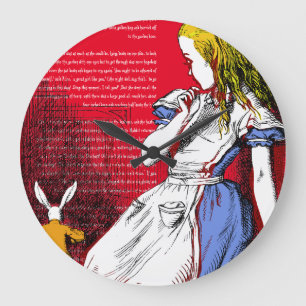 Reloj Redondo Grande Alice in Wonderland