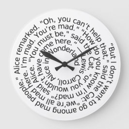 Reloj Redondo Grande Alice in Wonderland Mad quote wall clock
