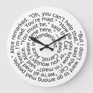 Reloj Redondo Grande Alice in Wonderland Mad quote wall clock