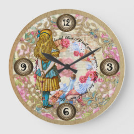 Reloj Redondo Grande Alices Adventures In Wonderland Clock
