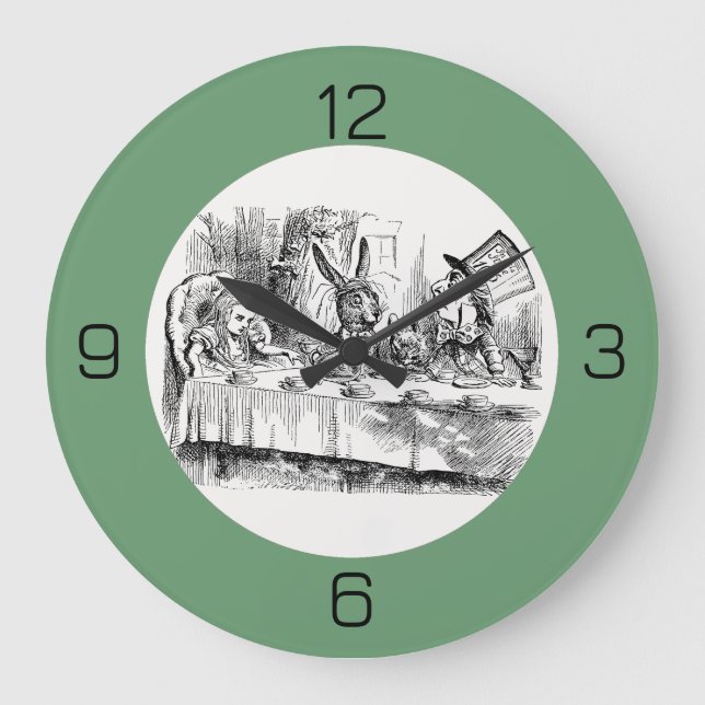 Reloj Redondo Grande Alicia en el Fiesta de la tierra de las maravillas (Anverso)