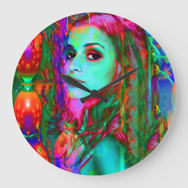 Reloj Redondo Grande Alicia en el país de las maravillas (Anverso)