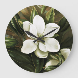 Reloj Redondo Grande Alicia H. Laird: Magnolia Grandflora