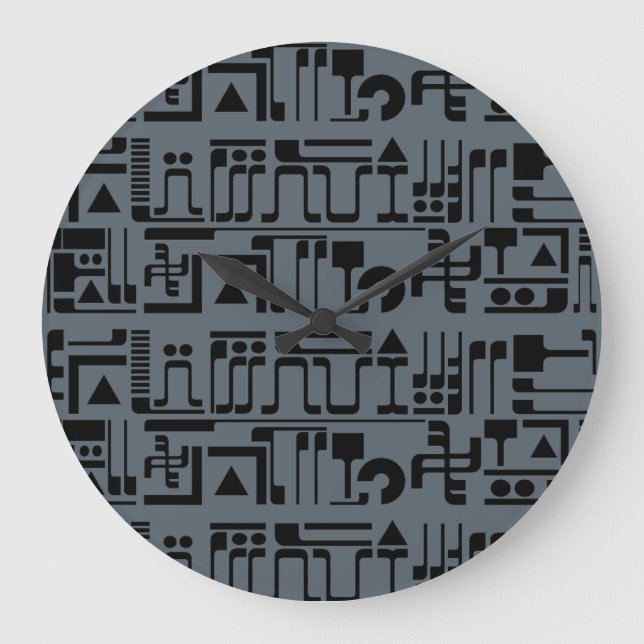 Reloj Redondo Grande Alien Hieroglyphs (Anverso)