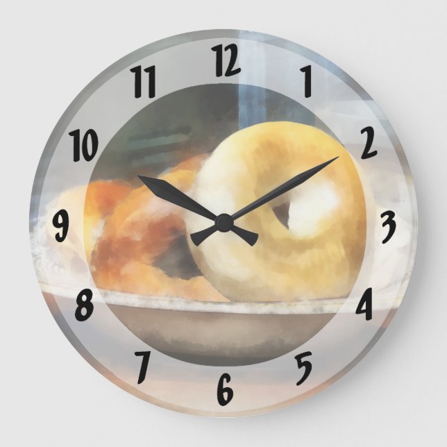 Reloj Redondo Grande Alimentos - Bagels en venta (Anverso)