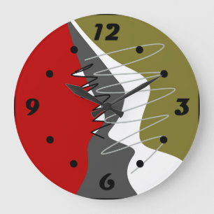 Reloj Redondo Grande Almohada abstracta moderna creativa con aplique