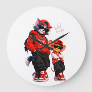 Reloj Redondo Grande Almohada Cushion de Pareja de Osos de Dibujos Anim