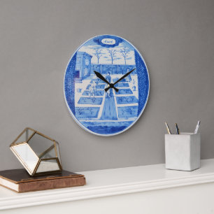 Reloj Redondo Grande Almohadilla Delft 1