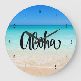 Reloj Redondo Grande Aloha Beach Hawaiian Island