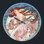 Reloj Redondo Grande Alphonse Mucha Dance<br><div class="desc">Alphonse Mucha Illustration Of A Dancing Girl With Long Flowing Hair Surrounded By An Ornamental Moon Like Structure.

For a full line of Art Deco and Art Nouveau Reproductions visit https://rolandosgiftshop.com/alphonse-mucha-reproductions/</div>