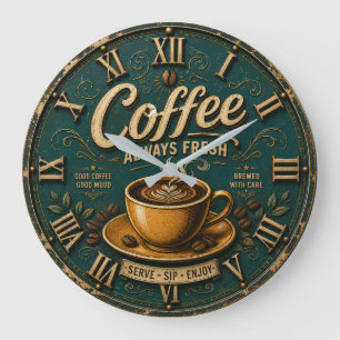 Reloj Redondo Grande Always Fresh Coffee