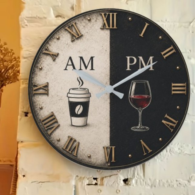 Reloj Redondo Grande AM PM Coffee and Wine (Subido por el creador)