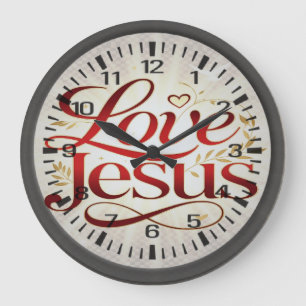 Reloj Redondo Grande Ama a Jesús