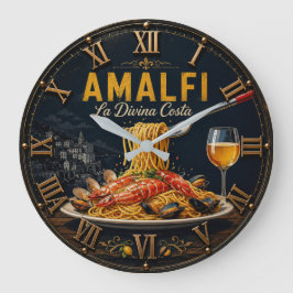 Reloj Redondo Grande Amalfi Coast Seafood Pasta Italian Restaurant