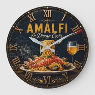 Reloj Redondo Grande Amalfi Coast Seafood Pasta Italian Restaurant