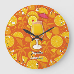 Reloj Redondo Grande Amanecer de tequila