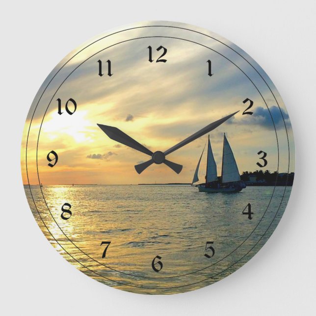 Reloj Redondo Grande Amanecer occidental clave (Anverso)