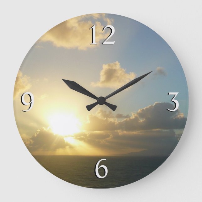 Reloj Redondo Grande Amanecer sobre San Juan II Puerto Rico (Anverso)
