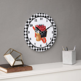 Reloj Redondo Grande amantes de la sidra de manzana lindos