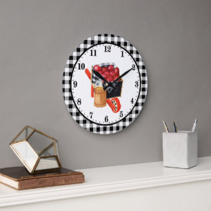 Reloj Redondo Grande amantes de la sidra de manzana lindos